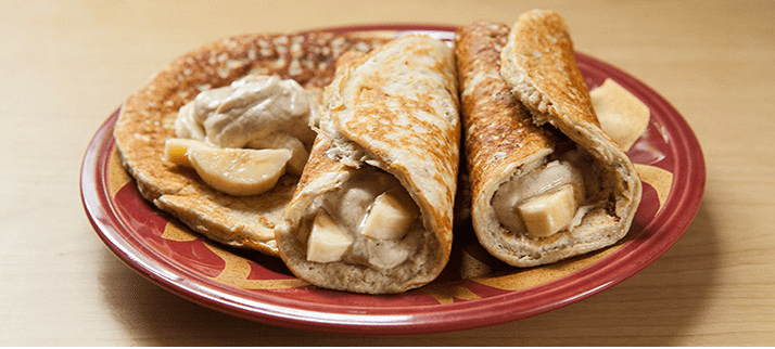 coconut vanilla protein crepes