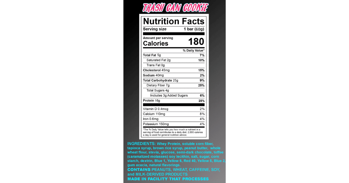 dive bar nutrition facts