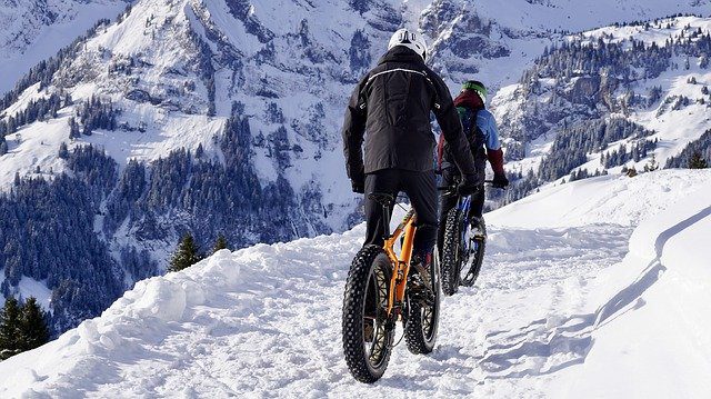 e-bike in the snow