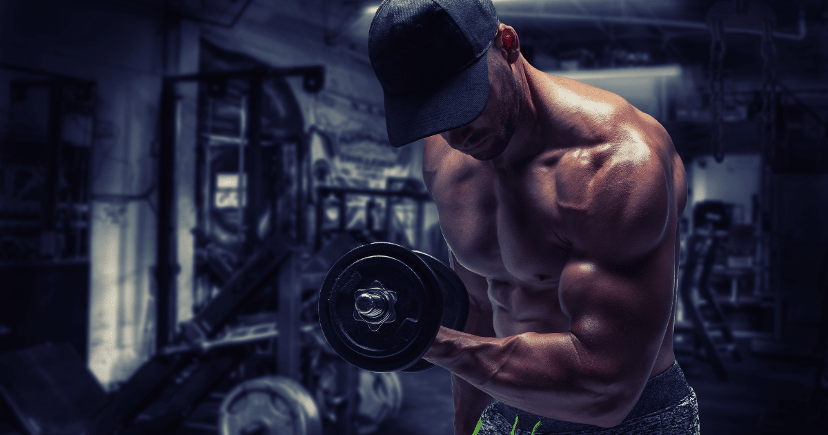 man doing bicep curl