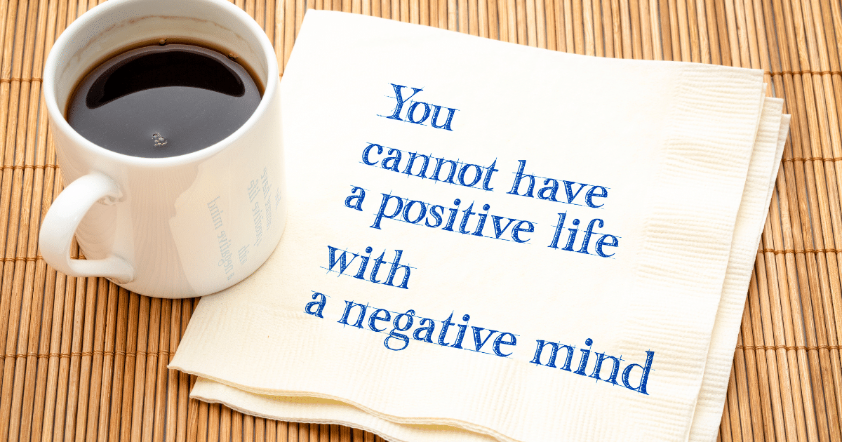 negative energy quote napkin