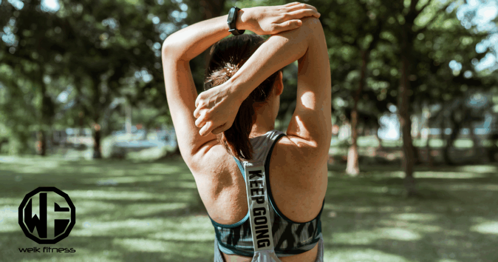woman stretching