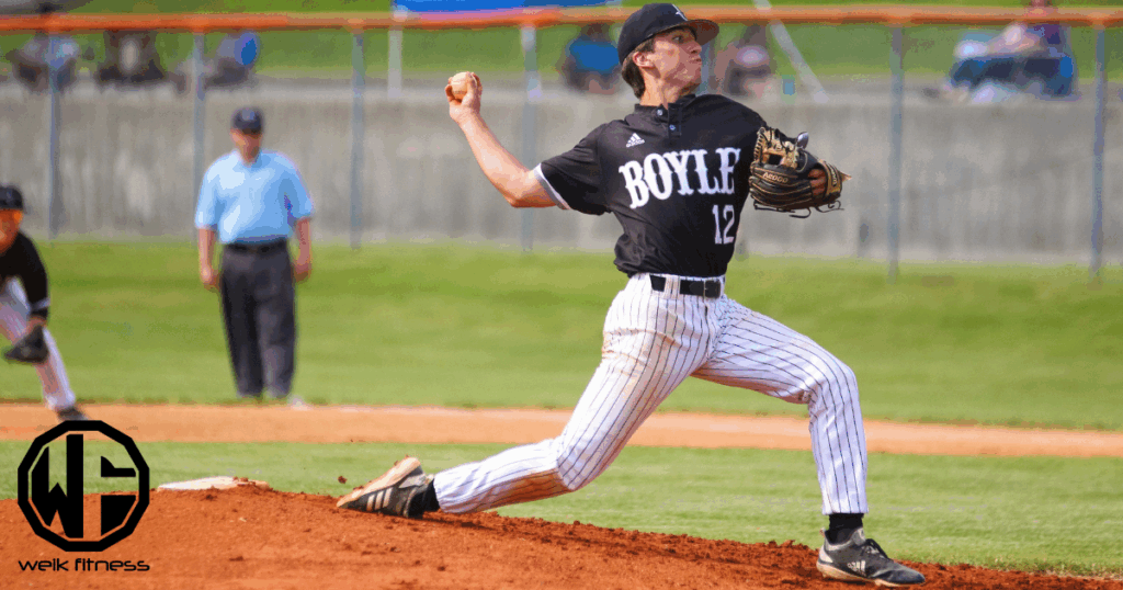 pitcher throwing ball