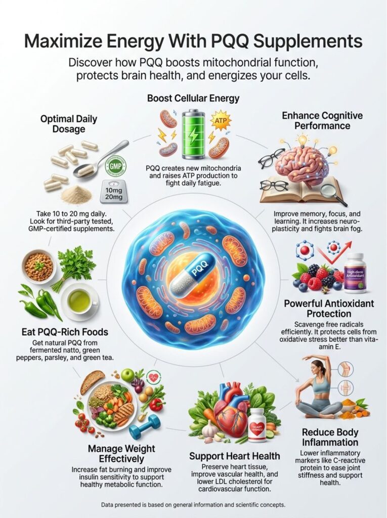 pqq supplement infographic