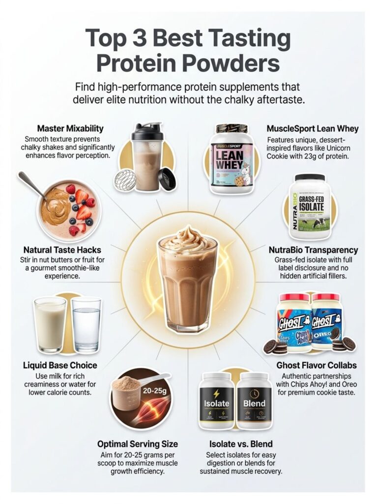 best tasting protein powders infographic