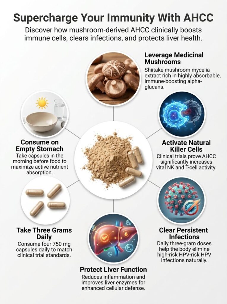 AHCC supplements infographic