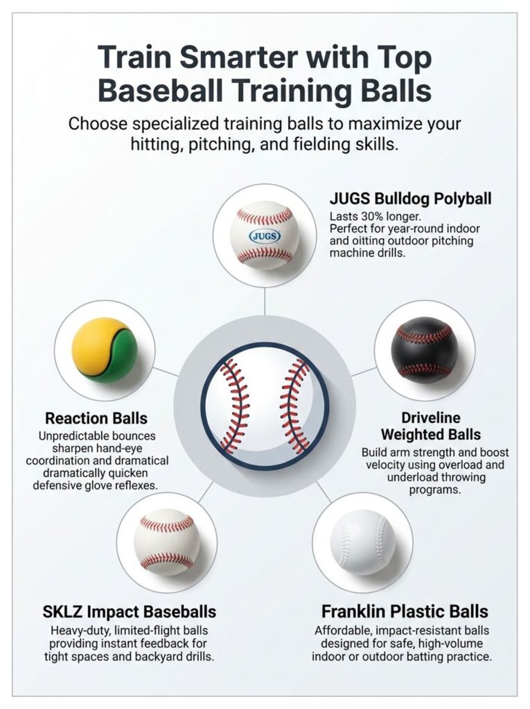 baseball training balls infographic
