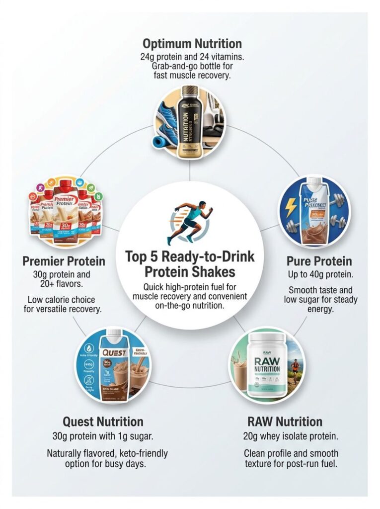ready-to-drink protein shakes infographic