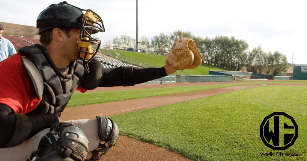 catcher receiving ball