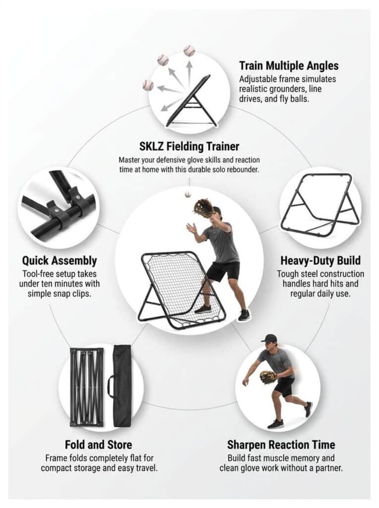 SKLZ fielding trainer infographic