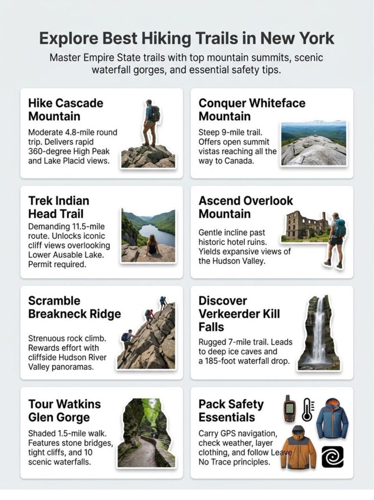 hiking trails in new york infographic